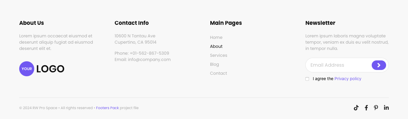 Footer 2 - Normal version