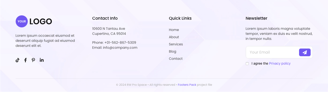 Footer 4 - Normal version