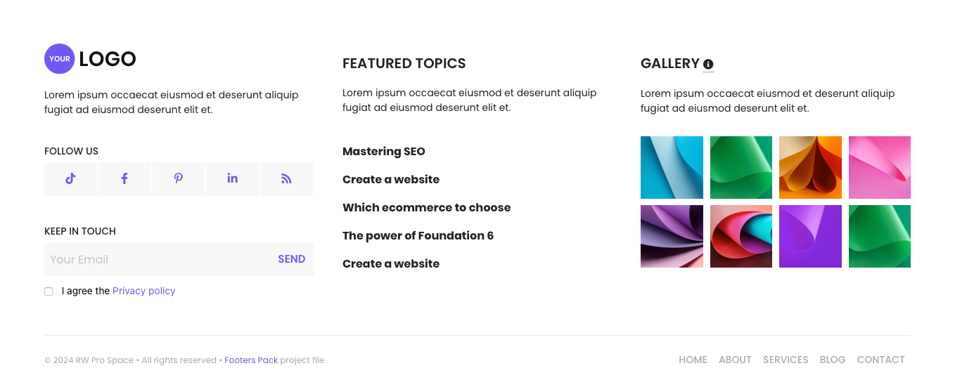 Footer 9 - Normal version