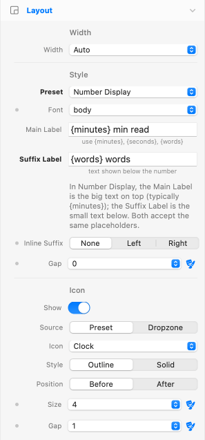 ReadTime - Layout